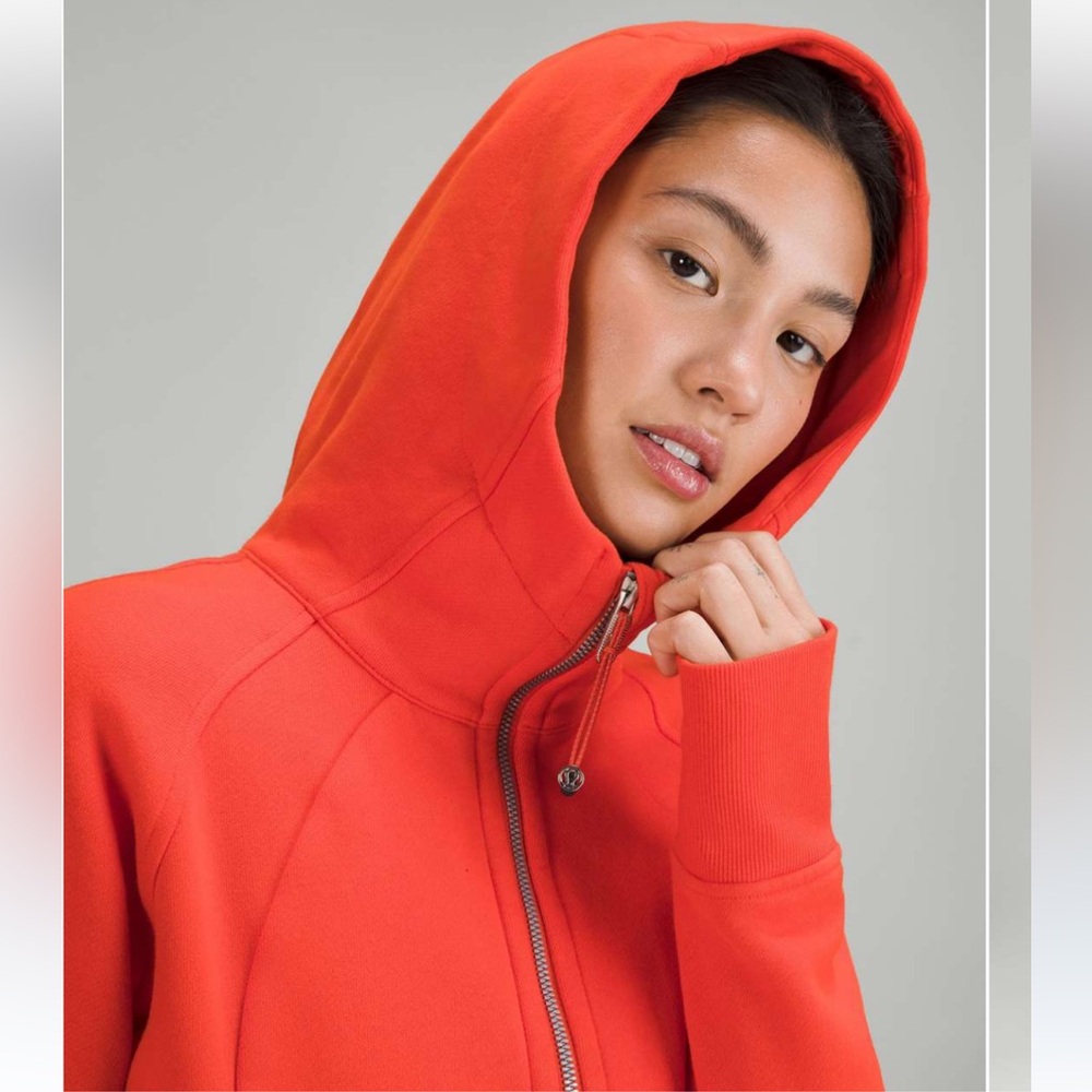 lululemon athletica Jacket Lululemon Scuba Full-Zip Cropped Hoodie Solar Orange - Picture 13 of 14